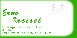 erno kreisel business card